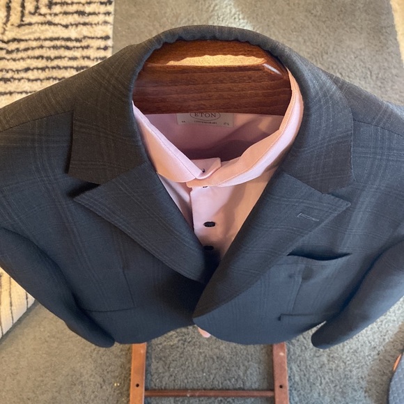 Clearance 💯 Very sharp Samuelson/tilford charcoal plaid blazer - Picture 14 of 14